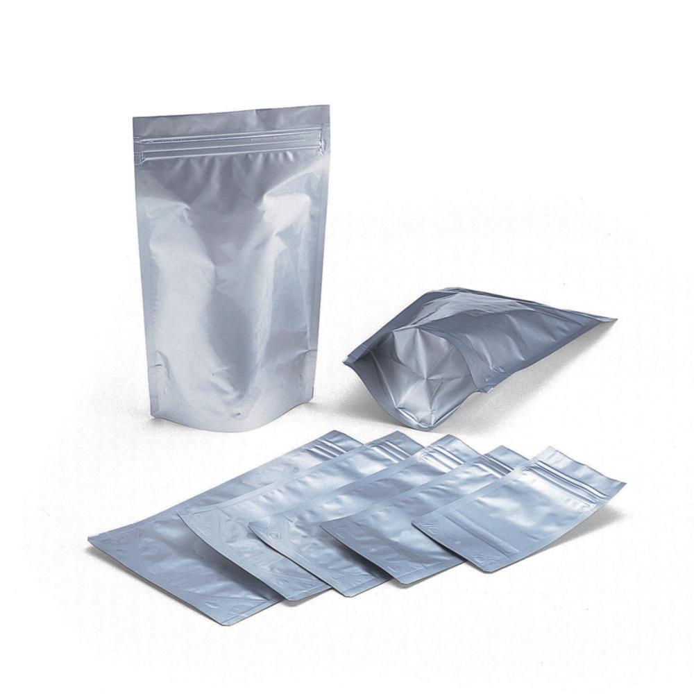 As One Zipper-Bags 340 x 480 mm Aluminium Composite Foil, with Bottom Gusset, Opaque, Pack of 25


