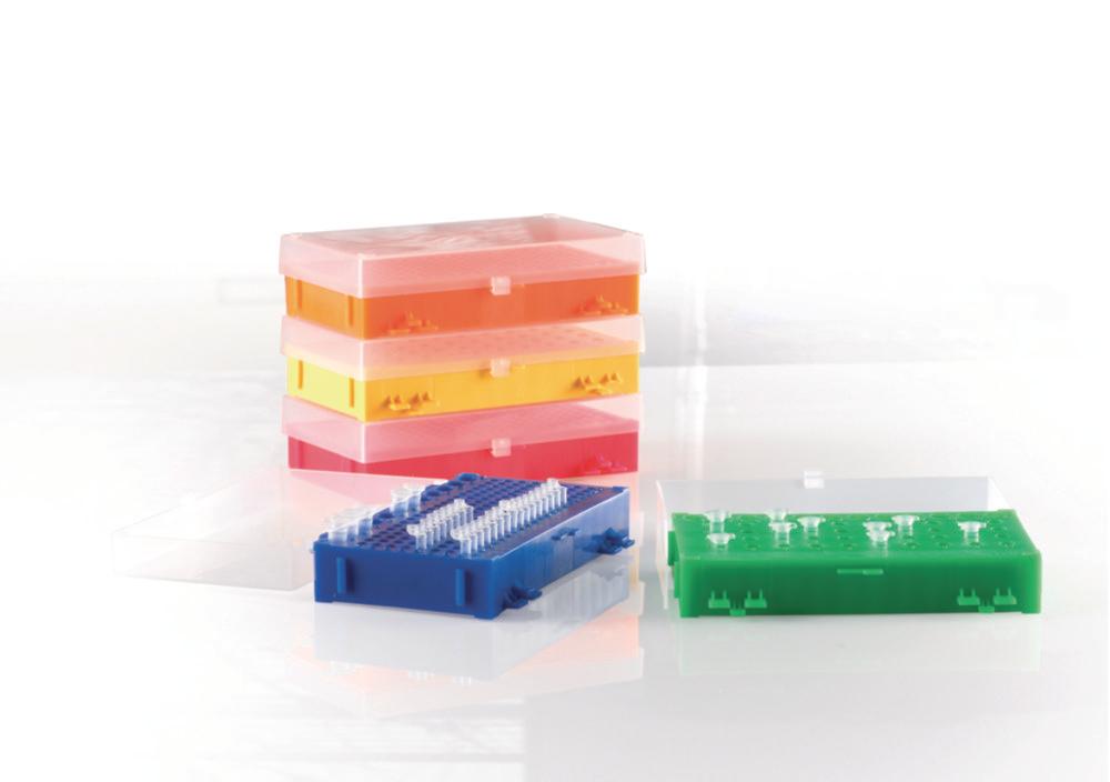 Heathrow Scientific PCR Rack, Reversible, Assorted Colours, Pack of 5
