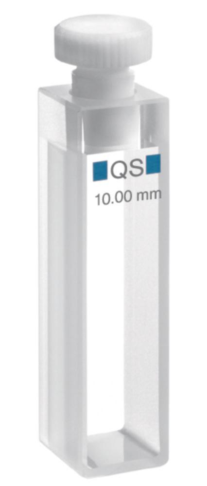 Hellma Macro Cuvette 110 QS, 10mm Thickness, Quartz Glass, 3500 µL with PTFE Cover