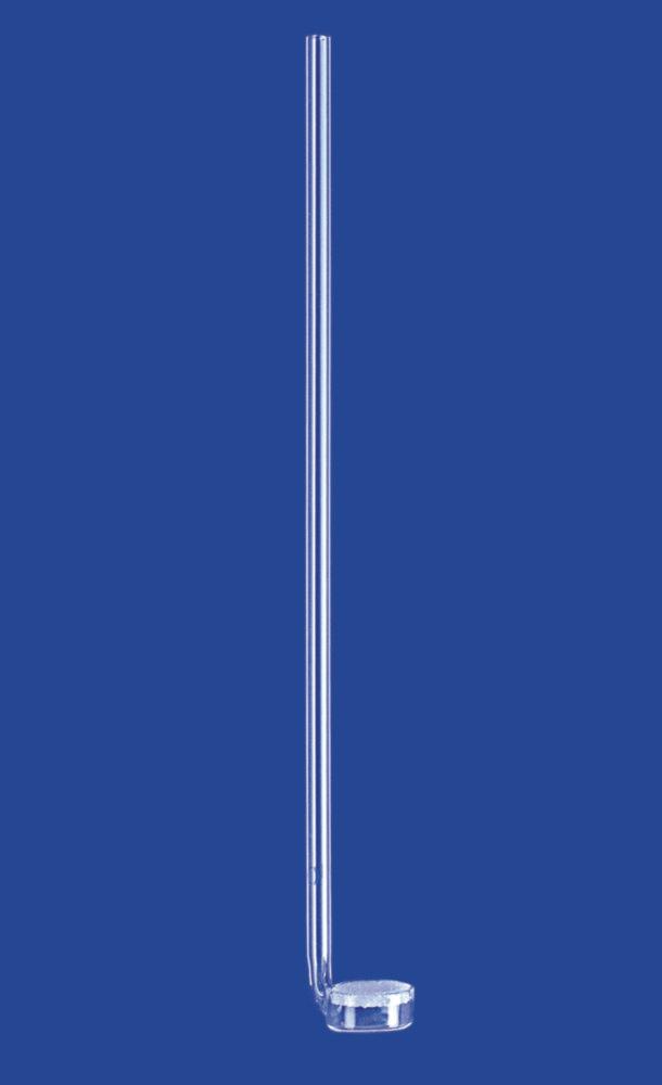 Lenz Laborglas Borosilicate Glass Gas Distribution Tube with Lateral Ring, 22 mm Diameter, Porosity 2, 250 mm Length