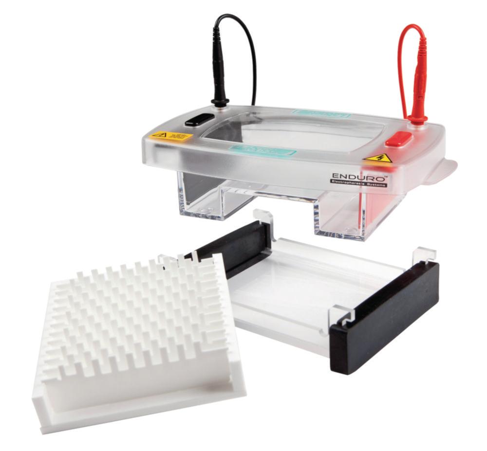 Corning Enduro™ 96 Horizontal Gel Box – 12 x 8 Sample Comb Block, 1 mm Thick, Casting Dams, 1 Marker Lane