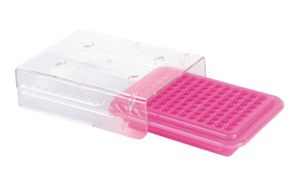 Heathrow Scientific PCR Cooler, Pink & Purple, 96-Well, Pack of 2