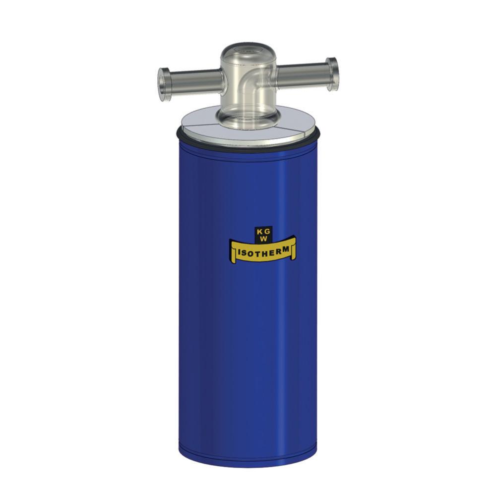 KGW Schieder Cold Trap Type KF 29 - NW 16 with Small Flange Connections Made of Glass, Including 2 Pertinax Fittings, 2x O-ring, Vacuum Flask