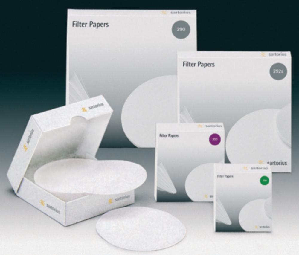 Sartorius Filter Papers, Round, No. 388, Blackpoint Quantitative, Diameter 90 mm, Pack of 100
