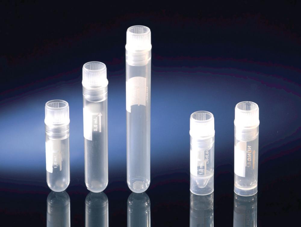 Thermo Scientific Cryotubes 3.6 mL PP Clear with Cap - Internal Thread, U-Shaped Writing Area, Sterile (Pack of 8x50)