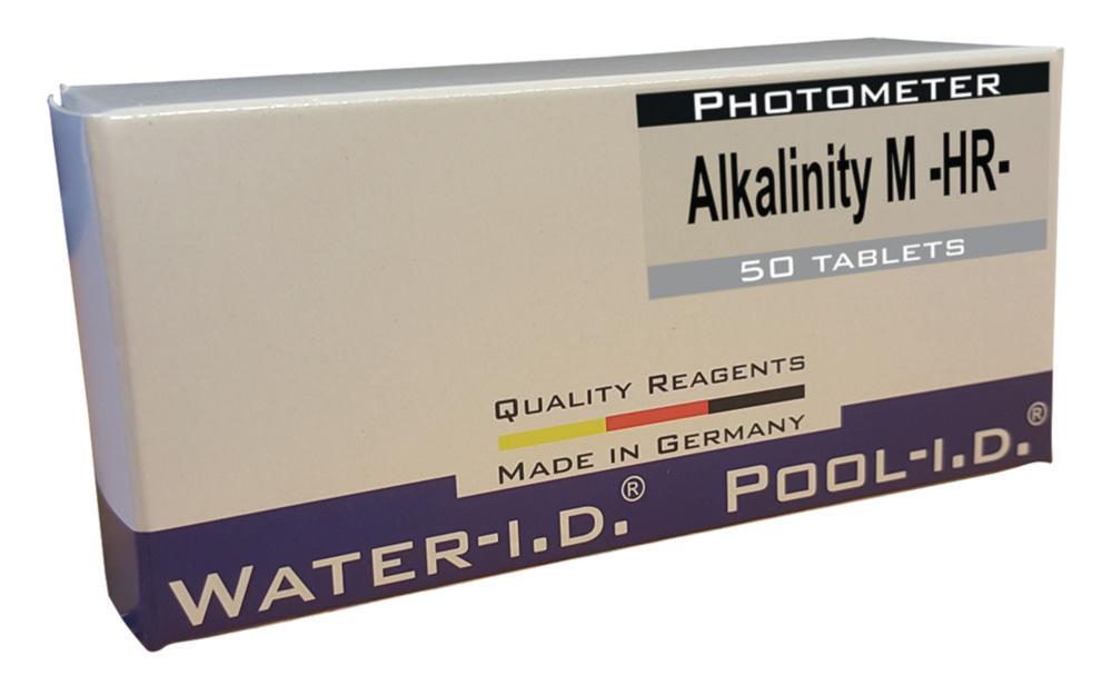 Water-i.d. Reagents Set Alkalinity M HR for ID 121 Total Alkalinity 0-500 mg/L, No Danger, Good

