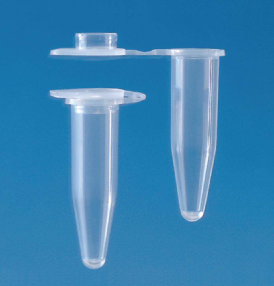 BRAND PCR Tubes 0.2 ml, Transparent Flat Cap, Single Pack of 1000