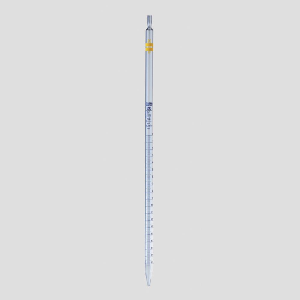 ISOLAB Measuring Pipette, 1 mL, Class A, Blue Graduated, 360 mm