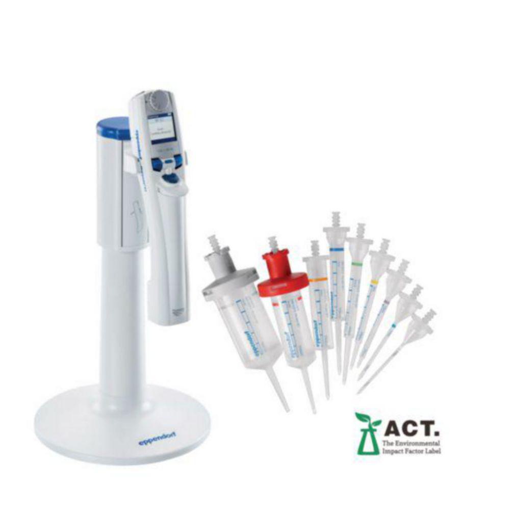 Eppendorf Multipette E3 Bundle with Charging Adapter, 2 Combitips Advanced Assorted Packs, and Charger Stand (100-240V)