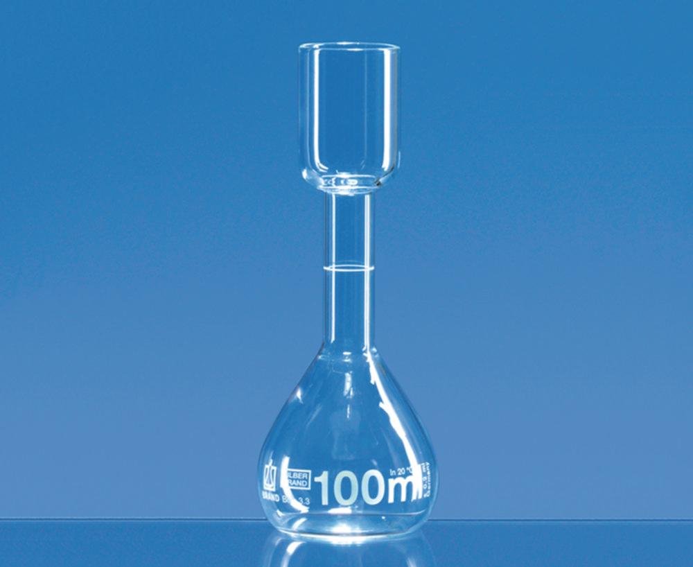 BRAND Volumetric Flasks, Cap 200 mL, Appr. Kohlrausch, DURAN SilberBRAND, Class B