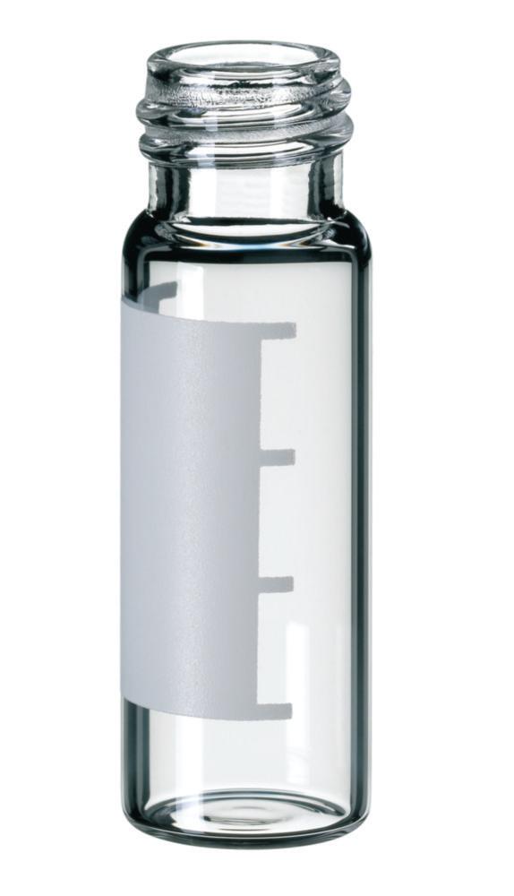 LLG Labware 4 ml Clear Threaded Bottle with Writing Field and Filling Mark, Pack of 100