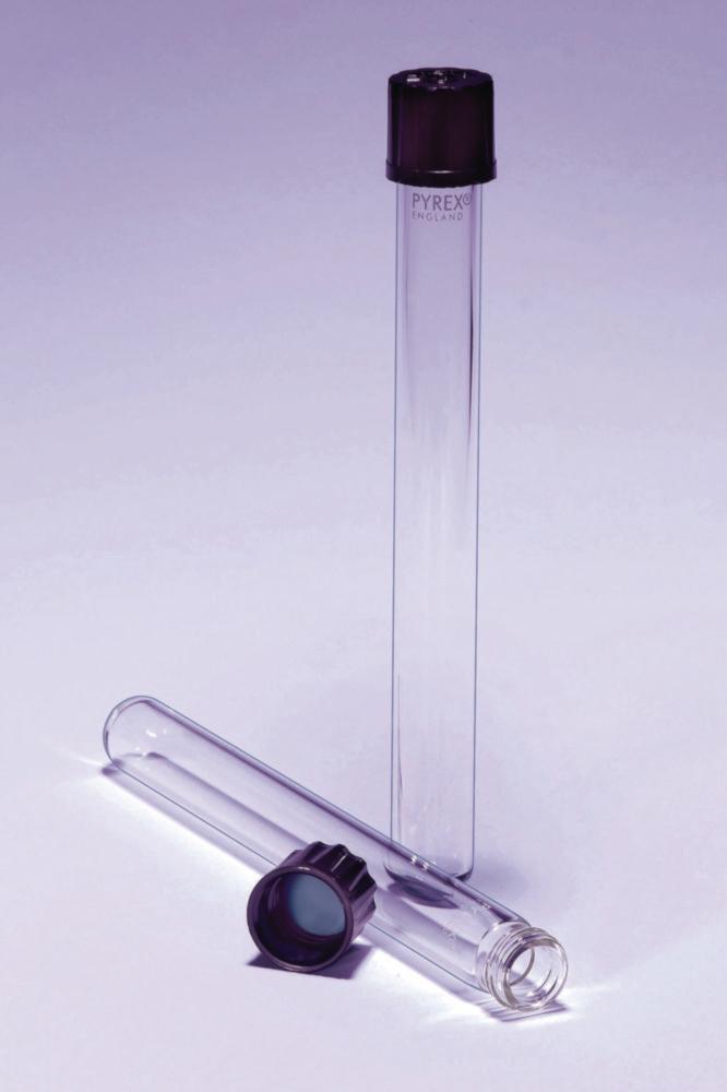 DWK PYREX Culture Tubes 20 mL 20x100 mm, Screw Cap, Thread 20 mm, Pack of 40

