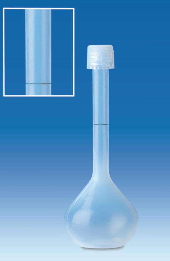 VITLAB Volumetric Flask 100 ml, PFA Class A, with Screwthread Connection

