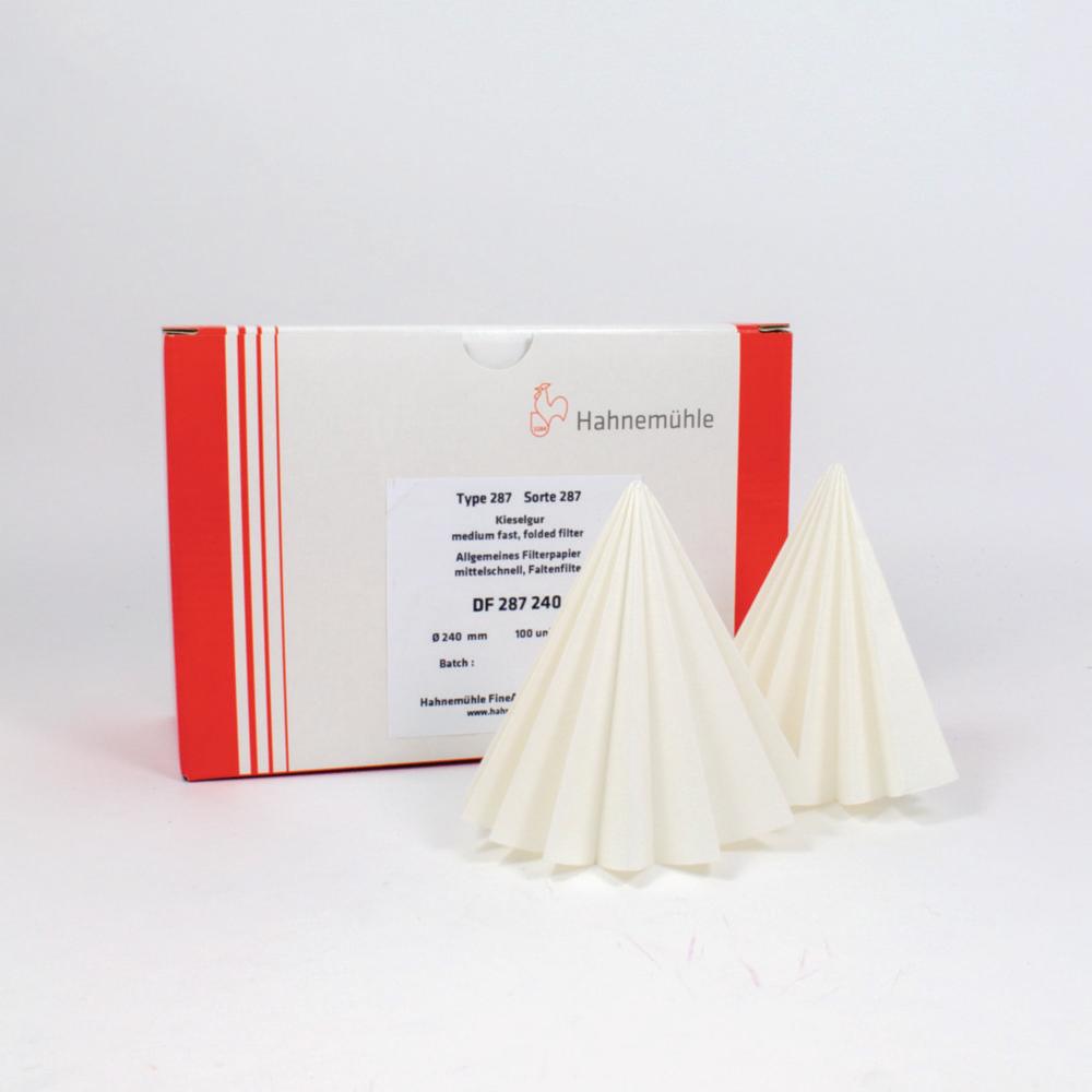 Hahnemühle Folded Filters 287, 240 mm Kieselgur Paper, 154 g/sqm, Pack of 100