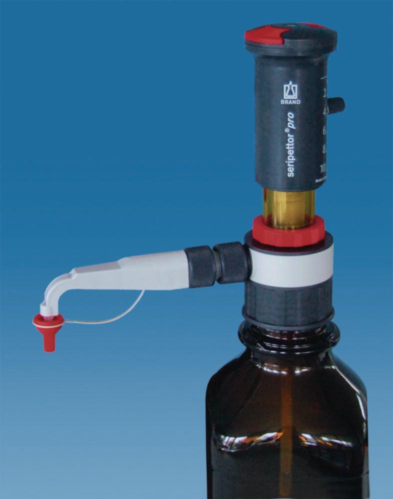 BRAND Seripettor Pro 0.2-2 mL Bottle Top Dispenser with SafetyPrime Valve