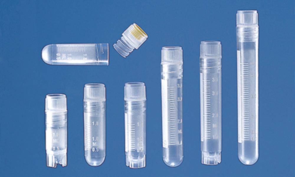 BRAND Cryotubes 1.2 mL PP Natural External Thread with Stand Foot and Writing Area, Sterile, Pack of 1000

