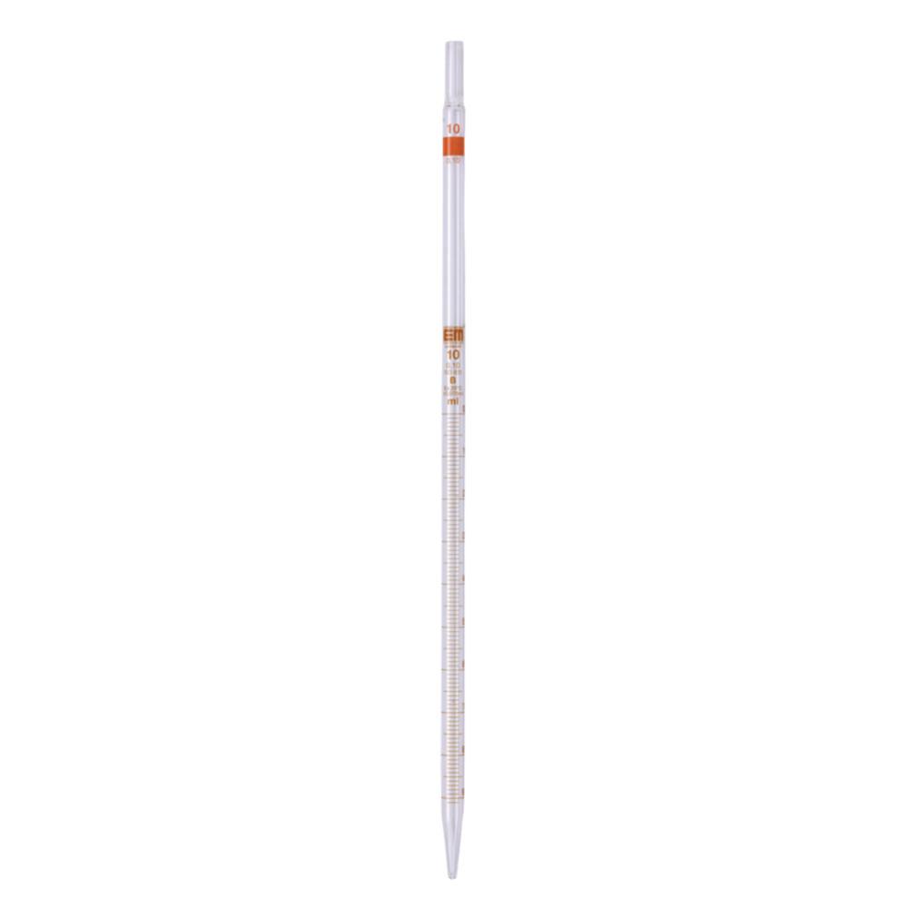Hirschmann Laborgeräte Graduated Pipette 1:0.01ml, Clear Glass, Brown Graduated