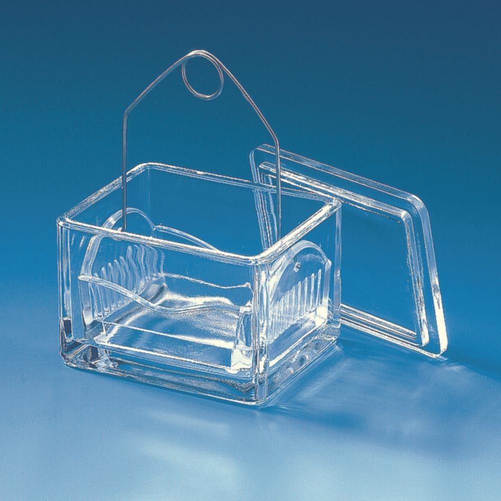 BRAND Staining Trough, 105x85x70 mm, Soda-Lime Glass with Lid

