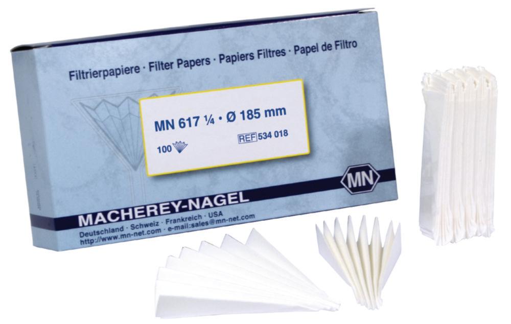 Macherey-Nagel Filter Papers Folded MN 617, 1/4, 400 mm, Pack of 100

