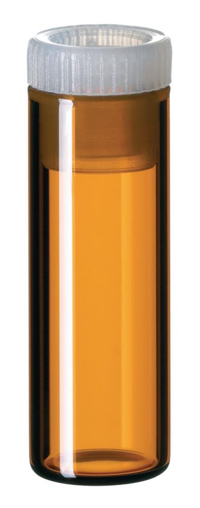 La-Pha-Pack 2 ml Flat Bottom Glass Brown with 12 mm PE Stopper Transparent Pack of 1000

