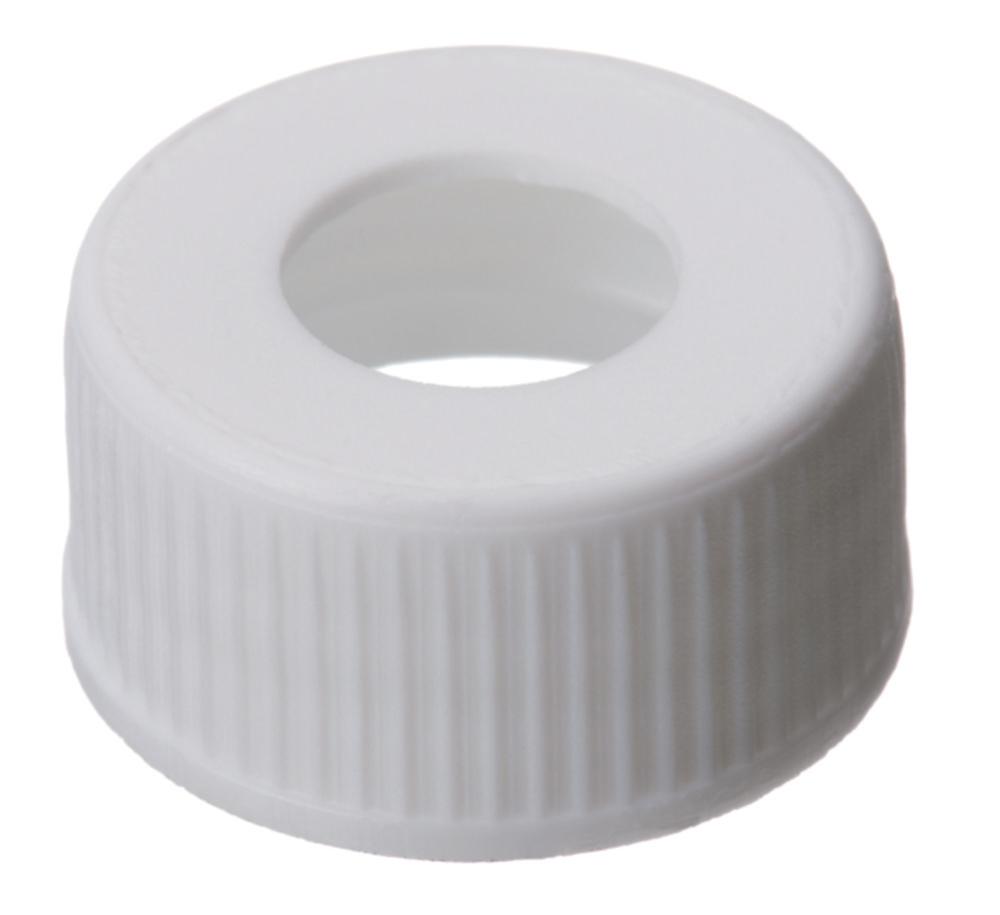 LLG Screw Cap N 24, Polypropylene, White, Center Hole, Pack of 100