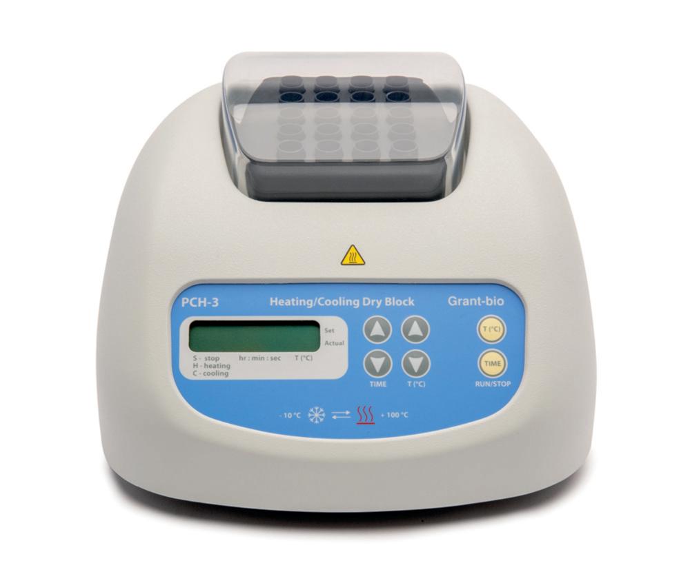 Grant Incubator PCH-3, Personal Cooling/Heating Block for 20x2.0 ml Microtubes incl. EU/UK Plug, 220-240V, 50-60Hz