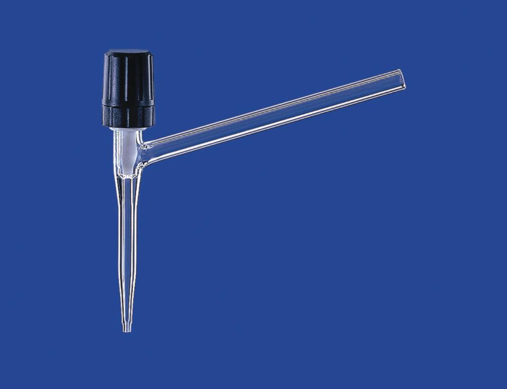 Lenz-Laborglas Burette Needle-Valve Stopcocks, Lateral, Bore mm NW 2.5

