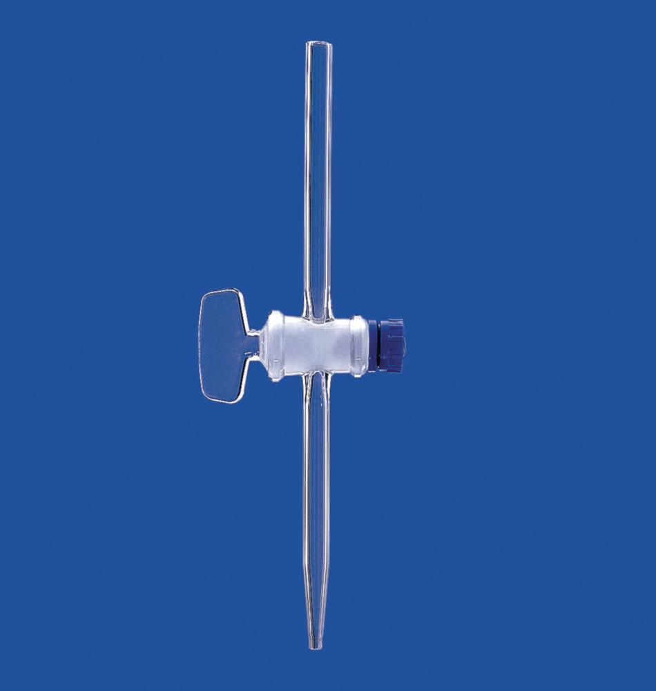 Lenz-Laborglas Burette Stopcocks, Straight, Boro 3.3, Plug Solid, NS 12.5, Bore mm 1.5

