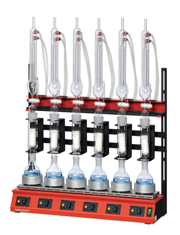 Behr Serial Heating Unit R104T-FB Twisselmann Extraction, 4 Working Places with Flat Bottom Flask (FB) 250 ml