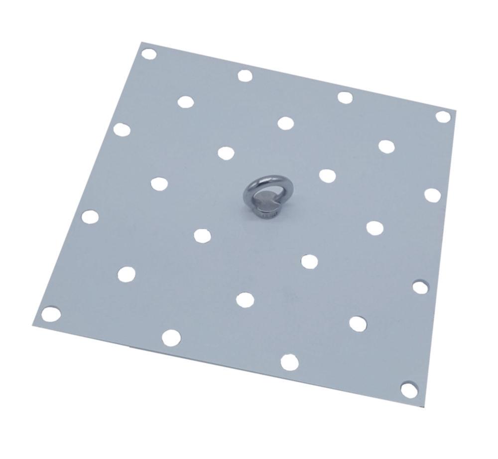 Laborgeräte Visible Depth Window White Quadratic, Perforated, with Filling Finish Ball and Ring Bolt