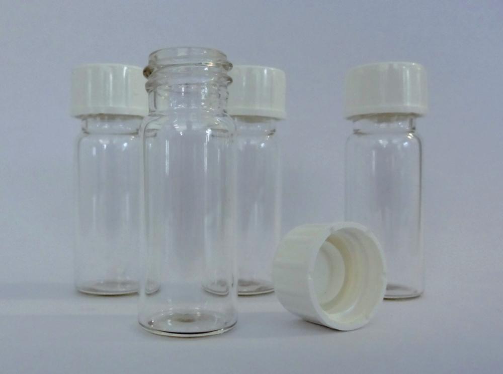 Scherf Test Tubes, Threaded, 20 ml, 50 × 27 mm, DIN 25, with White Screw Cap, Pack of 100

