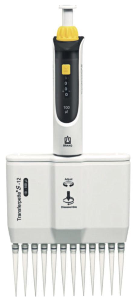 BRAND Transferpette S 12-Channel Variable 10–100 µL (M12-100 DE-M)