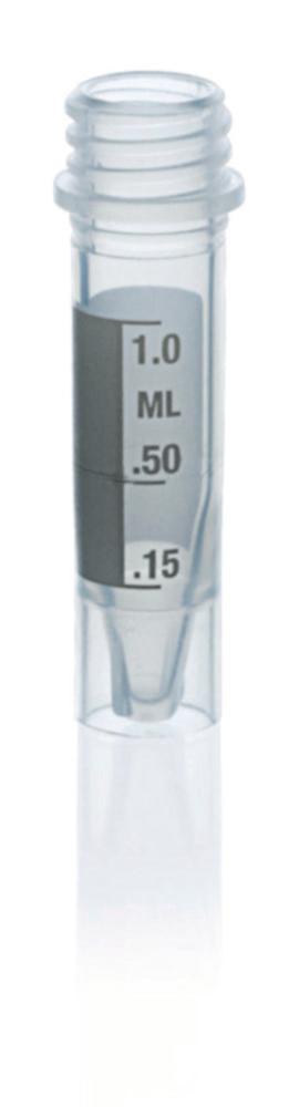 BRAND Reaction Vessels 1.5 ml, PP m.A-Thread, Without Lid, Graduated with Stand Ring, VE=1000