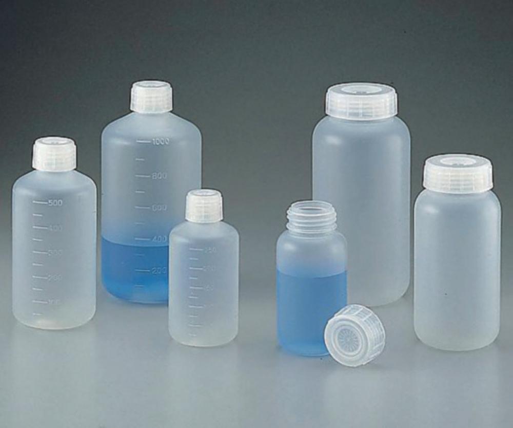 As One Wide-Mouth Bottles 500 ml PP, Graduated, Pack of 2 x 5 Pcs