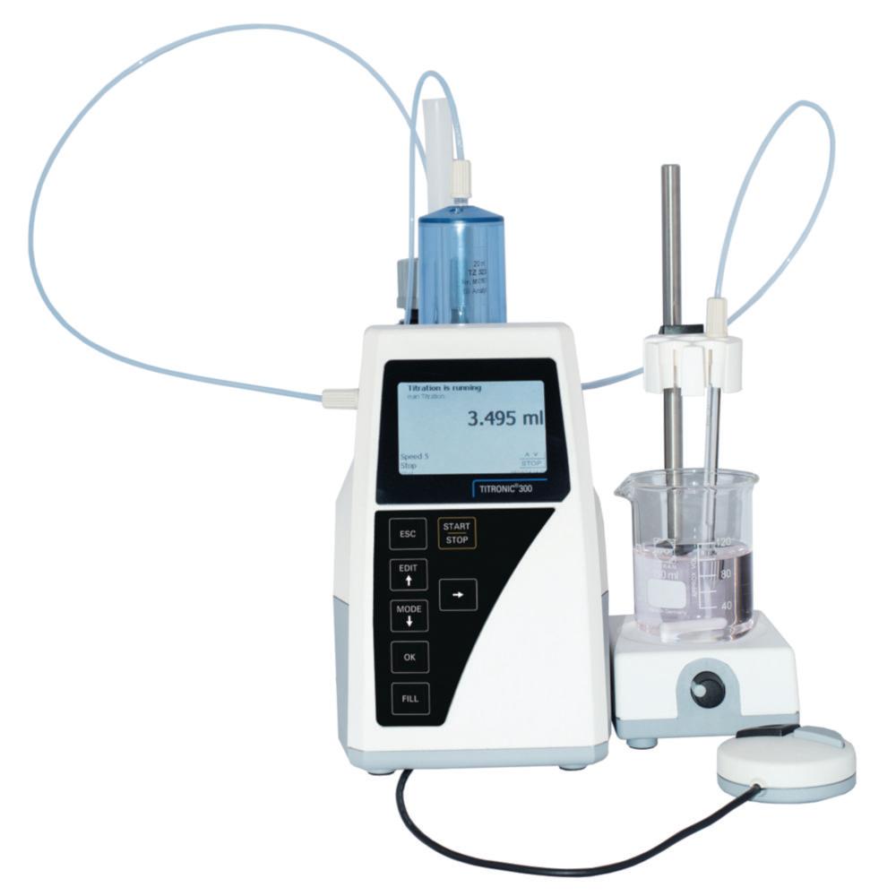 Xylem SI Flask Burette Titronic T 300/20 M2 Base Unit with Dosing Unit 20ml TZ 3130, Hand Controller TZ 3880, Titration Clamp Z 305

