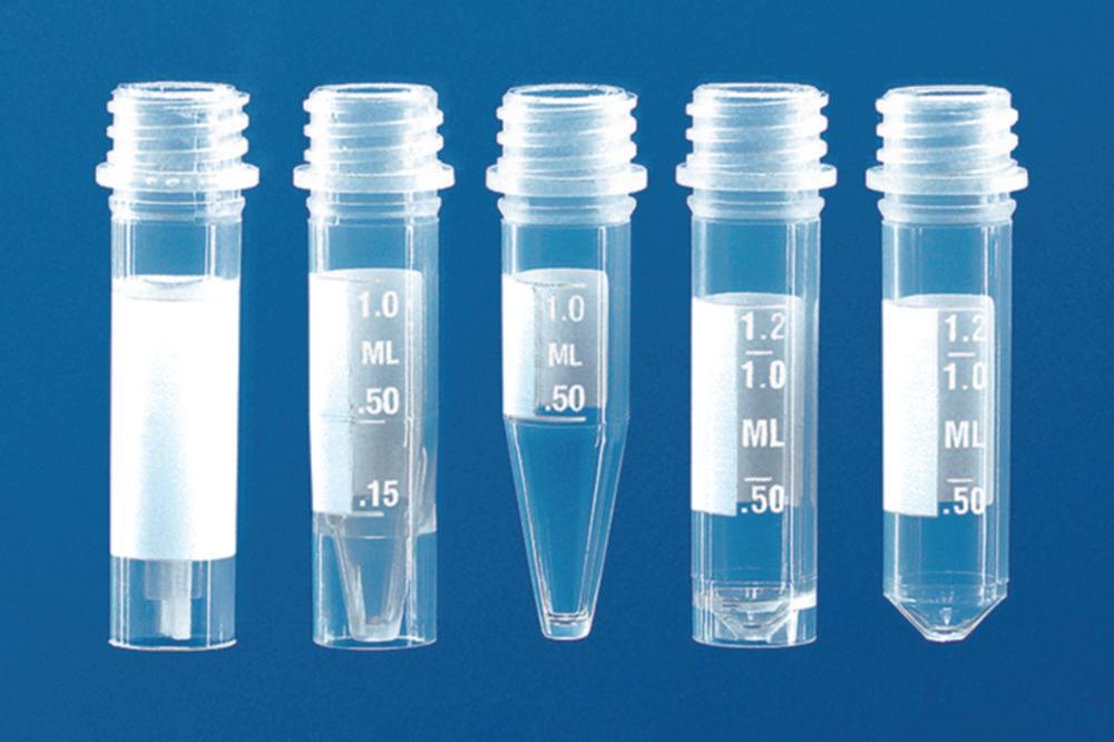 BRAND Reaction Tubes PP Without Cap, 2.0ml, Pack of 1000, with Condition-Ring Grad