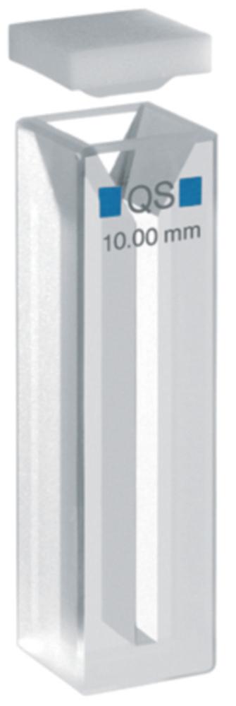 Hellma Micro Cuvette 104.002 QS, 10mm Thickness, Quartz Glass, 700 µL with PTFE Cover