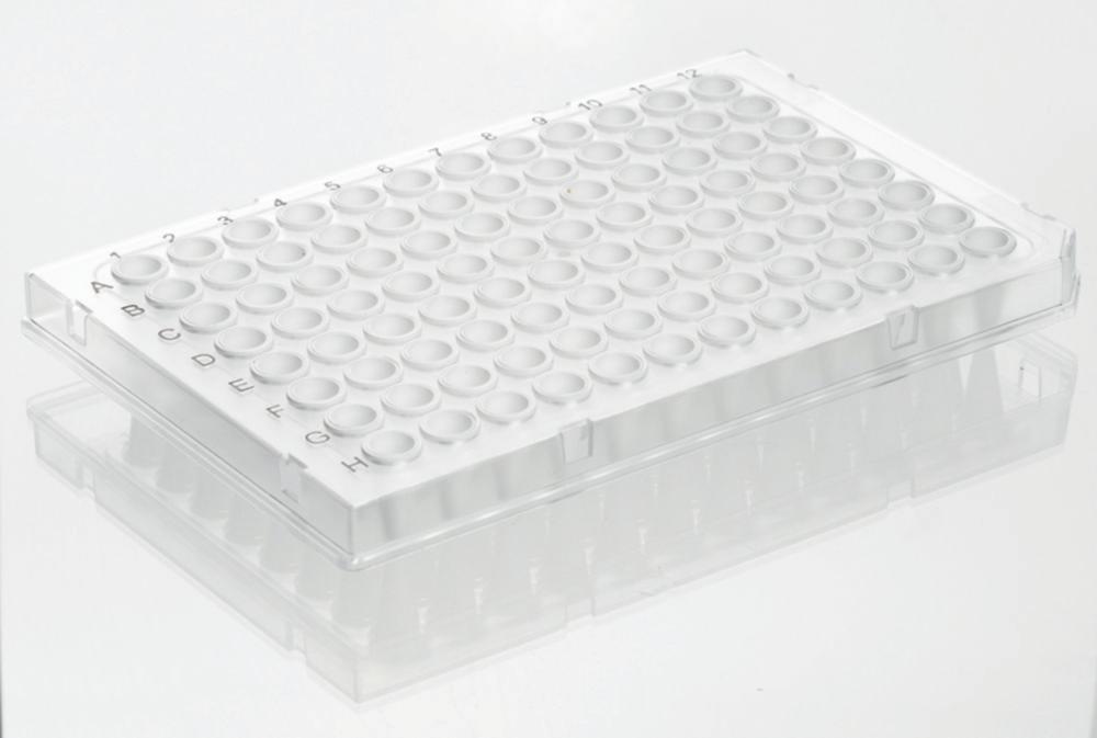 BRAND 96-Well PCR Plate, Rigid Frame, PC/PP, Clear/White, BIO-CERT, Pack of 50

