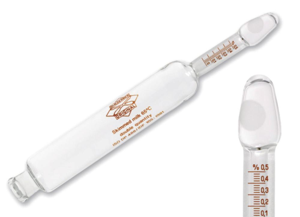 Gerber Skimmed Milk Butyrometer 0-1%:0.02 F, Even Neck

