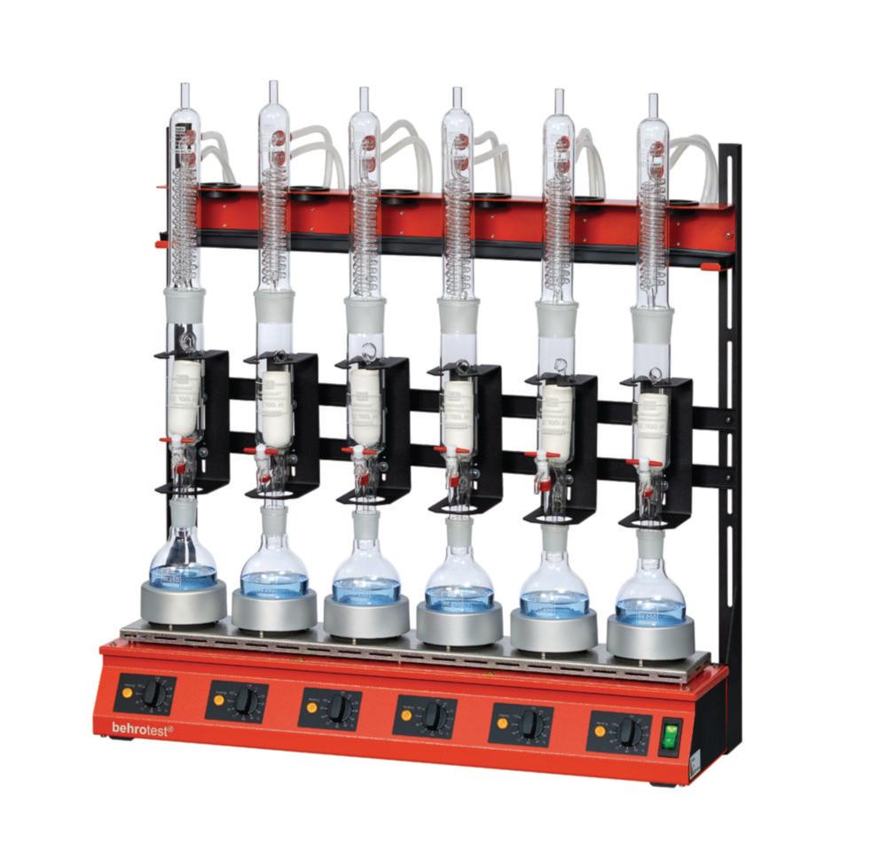Behr Serial Extraction Apparatus R 108 S for Soxhlet Extraction, Complete for 8 Places, with Cock