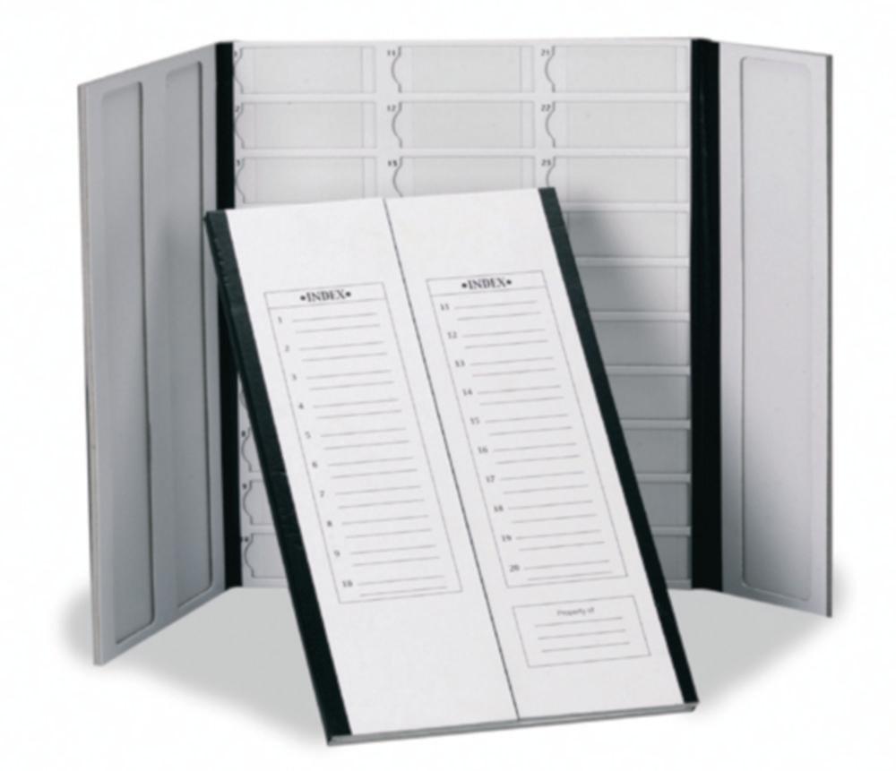 Heathrow Scientific 20-Place Cardboard Slide Tray, Black Trim (208 x 341 x 9 mm)