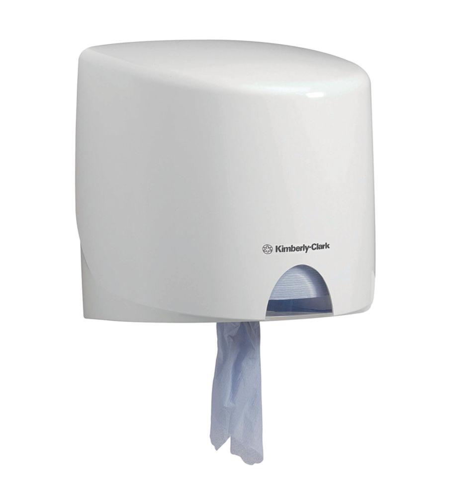 Kimberly-Clark AQUARIUS* Dispenser for Roll Control Plastic, white, with inspection window, 27.8 x 27.6 x 22.6 cm