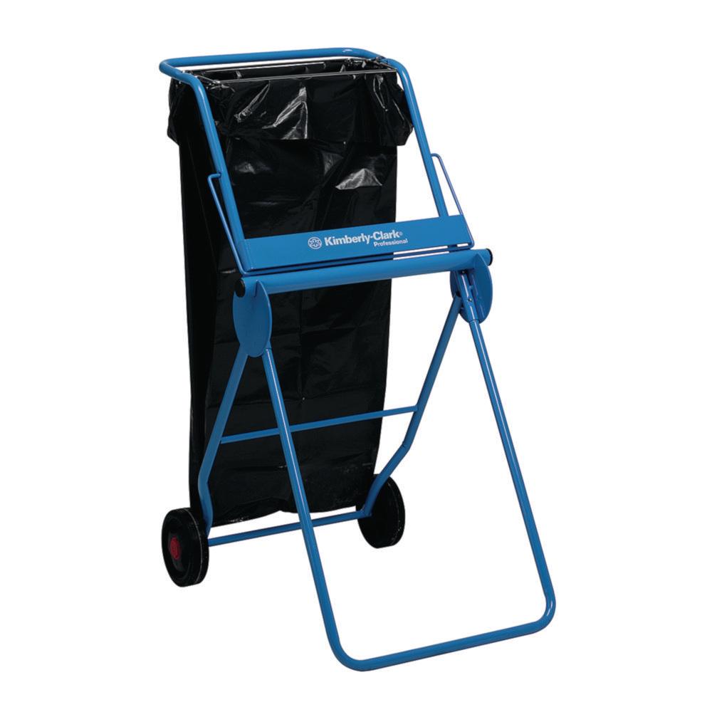 Kimberly-Clark Professional Mobile Floor Stand for Large Rolls, Blue Metal Construction with Refuse Sack, Dimensions: H 109 cm x W 50 cm x L 74 cm