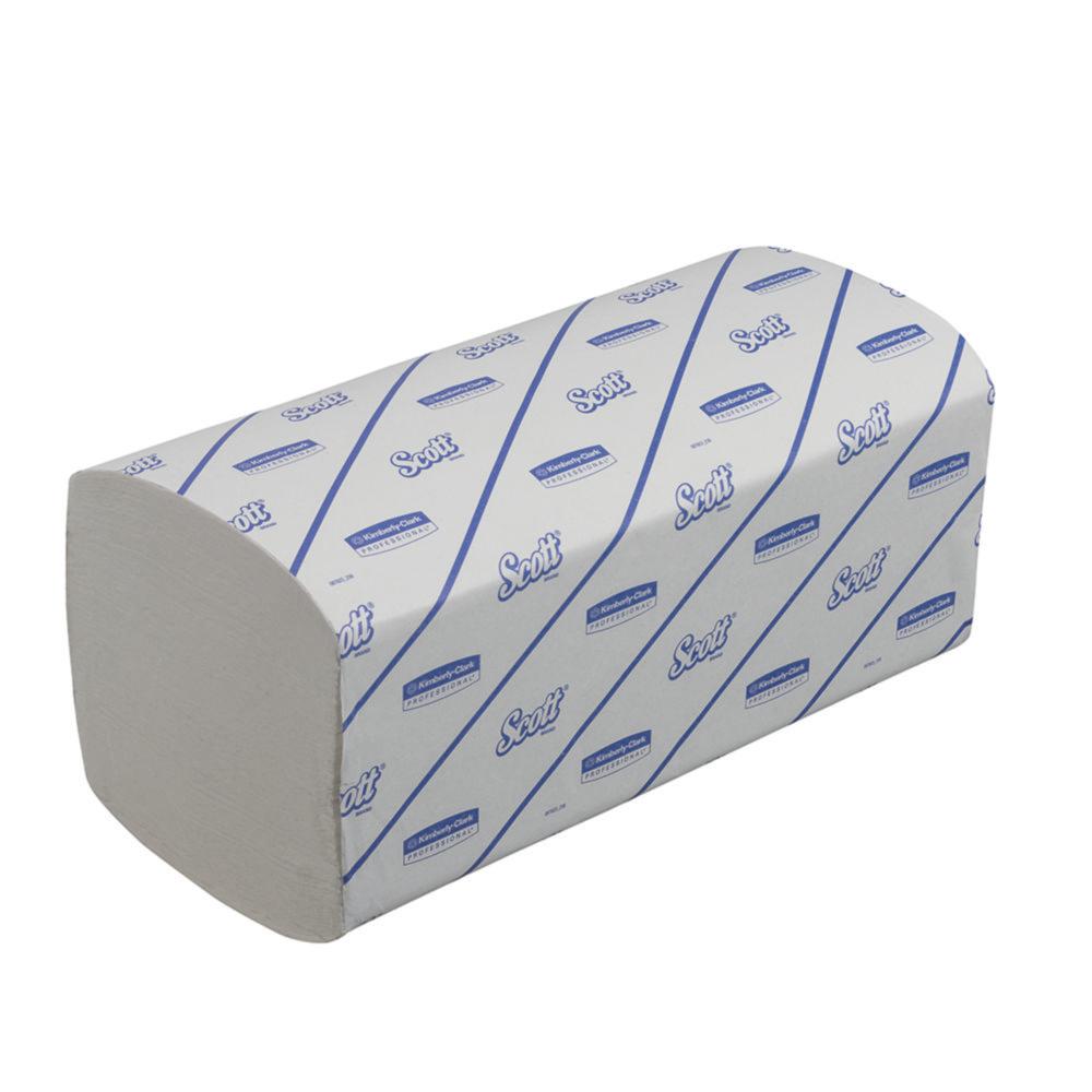 Kimberly-Clark SCOTT ESSENTIAL Towels 21x20 cm Small, White, Interfold, AIRFLEX Material, 1-Ply, Pack of 15x340 Towels