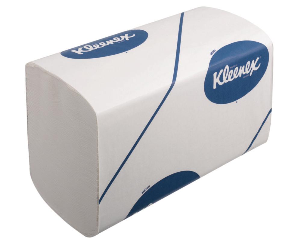 Kimberly-Clark Kleenex Hand Towels, 41.5 x 21.5 cm, Big, White, Interfold, AIRFLEX, Bag of 94 Towels