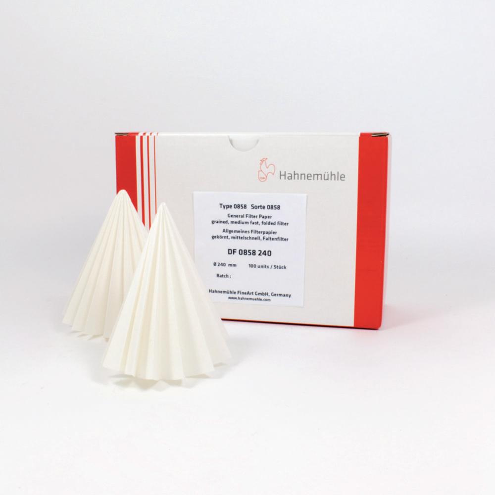 Hahnemühle Folded Filter 400, 250 mm General Filter Paper, 80 g/sqm, Pack of 100
