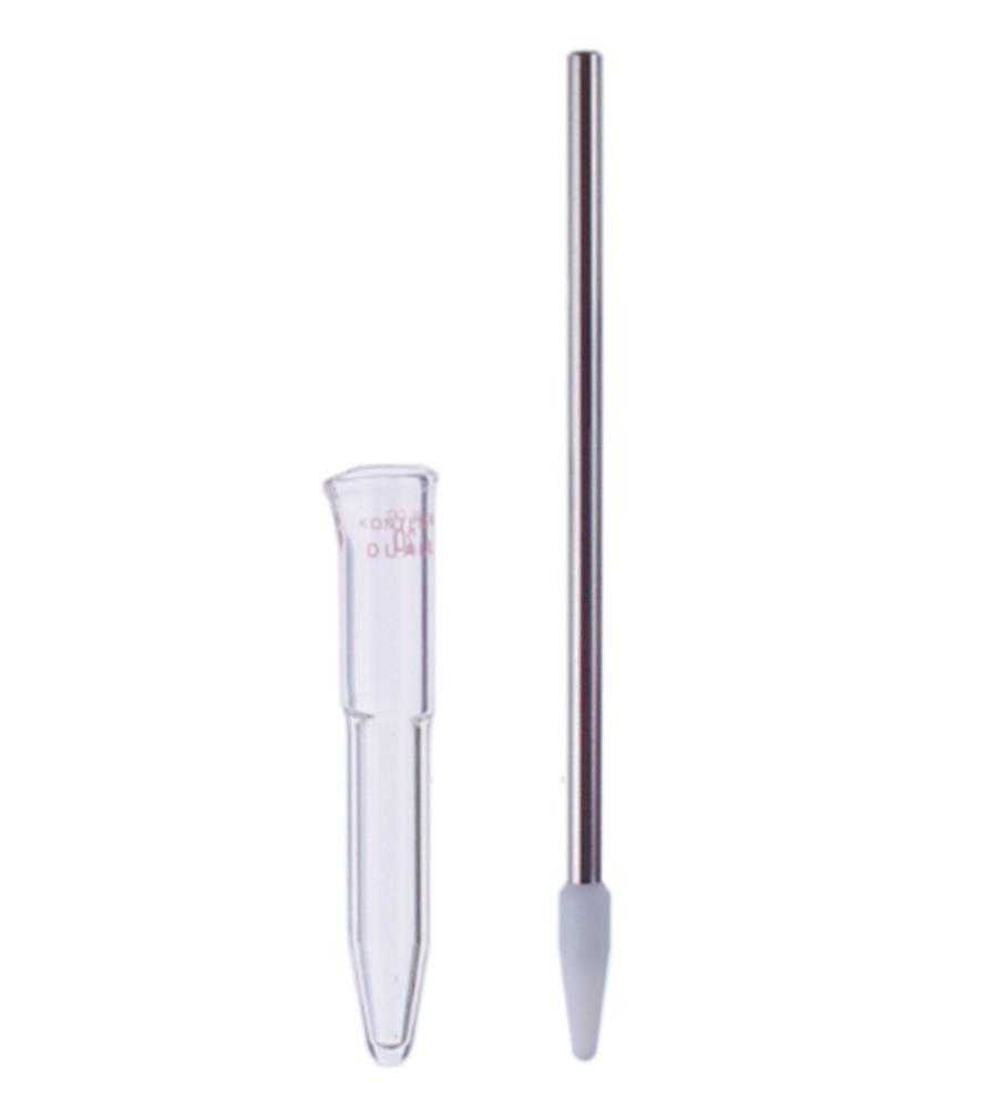 DWK DURAN Dual Homogenizers with PTFE Pestle, 5mL Capacity, Size 22

