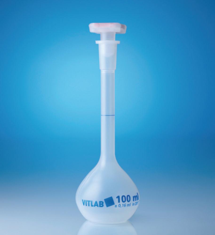 VITLAB Volumetric Flask, 1000 mL, PP, NS 24/29, with PP Stopper
