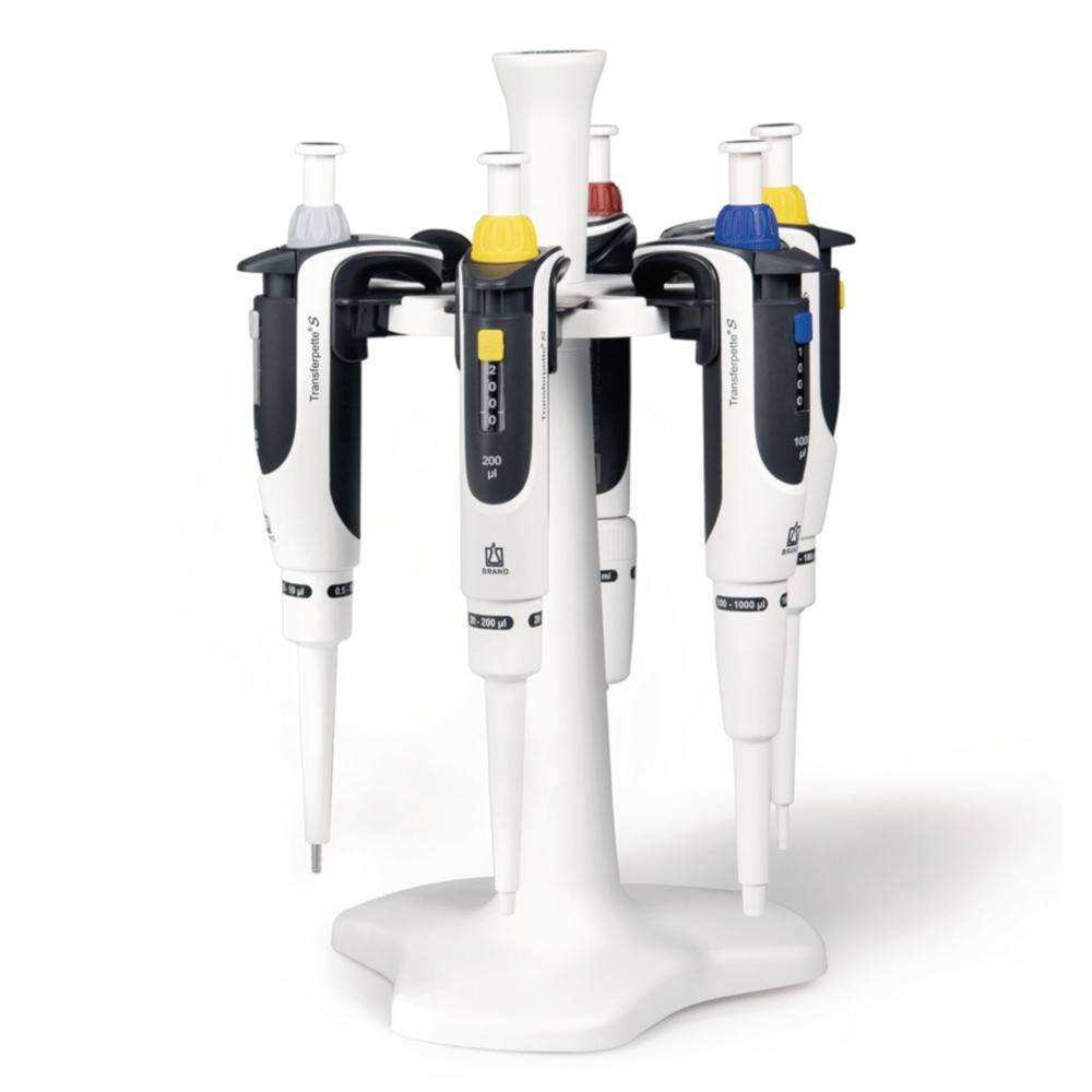 BRAND Transferpette S Starter-Kit Micro: 3x Pipettes (0.1–2.5 µL, 0.5–10 µL, 10–100 µL), 3 Shelf Mounts

