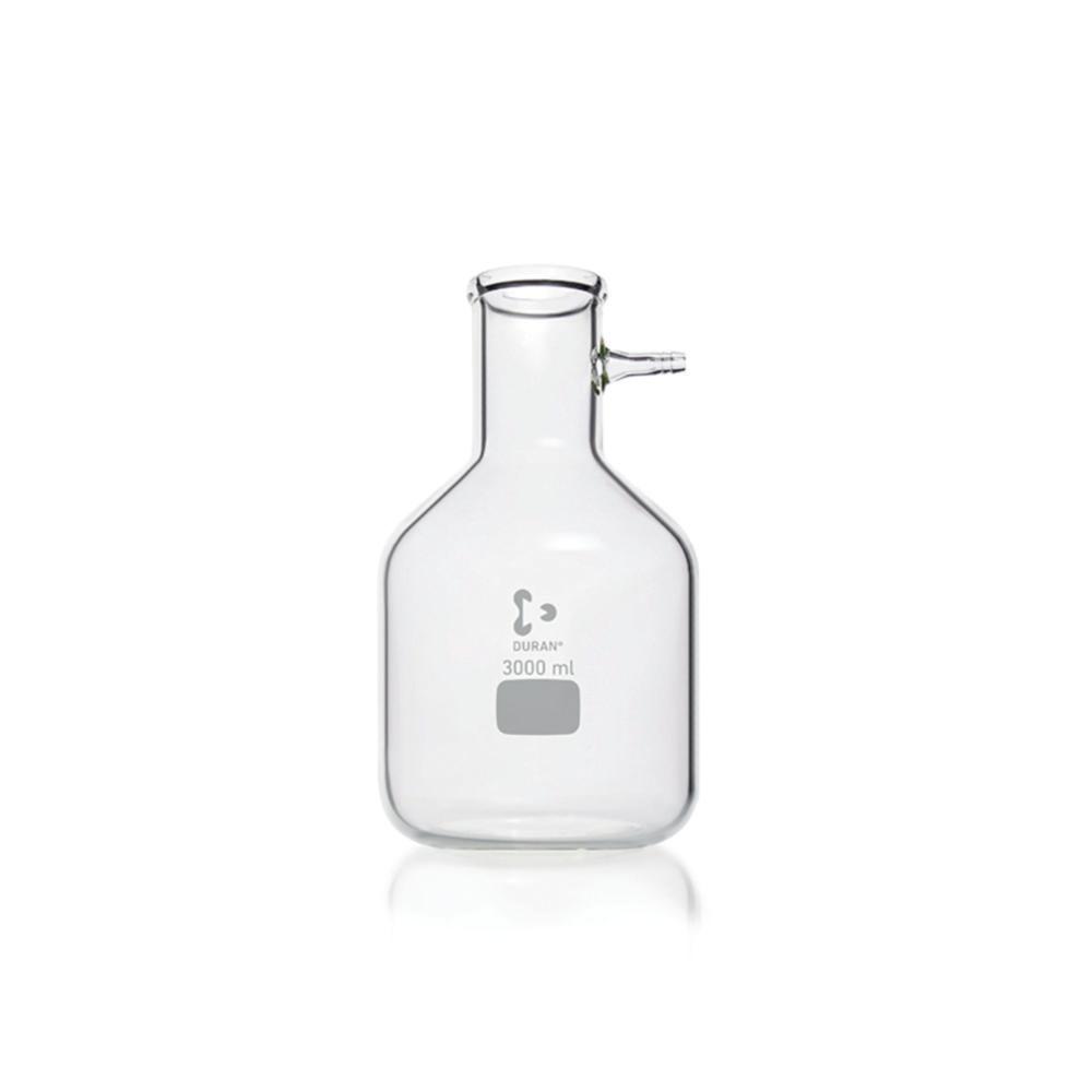 DWK Filtering Flask 3L, Bottle Shape with Glass Hose Connection